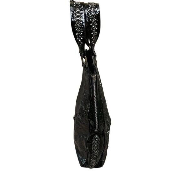 Kippys Y2K Iridescent Holo Leather Swarovski Crystal Embellished Shoulder Bag - Picture 10 of 16